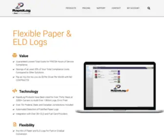 Rapidlog.com(Electronic Logs Done Right) Screenshot