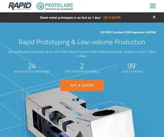 Rapidmanufacturing.com(Custom Prototyping & Low) Screenshot