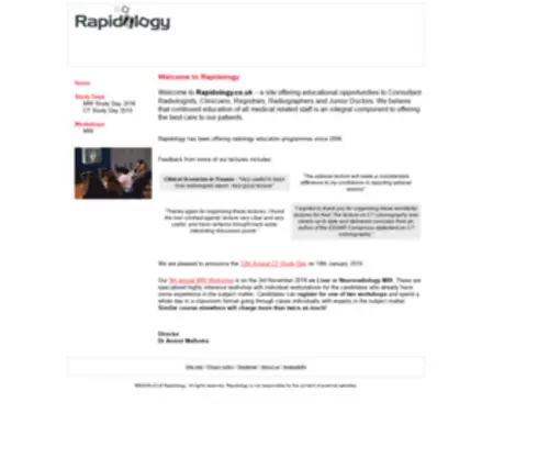 Rapidology.co.uk(Radiology courses) Screenshot