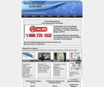 Rapidpressrelease.com(Press Release Service) Screenshot