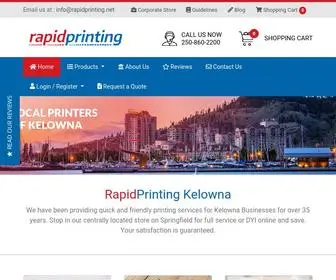 Rapidprinting.ca(Online Printing Kelowna) Screenshot