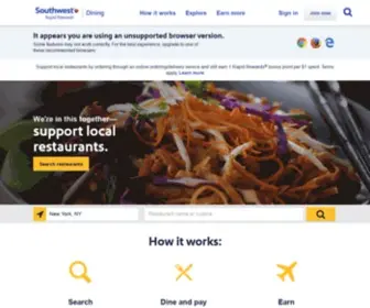 Rapidrewardsdining.com(Rapid rewards dining) Screenshot