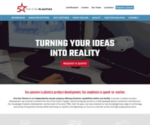 Rapidsolutions.com(Our passion is plastics product development. Our emphasis) Screenshot