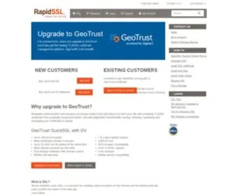 Rapidssl.com(Buy SSL Certificates and Wildcard SSL Certificates issued in minutes from RapidSSL a leading low) Screenshot