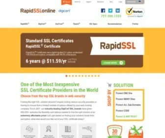 Rapidsslonline.com(RapidSSL Cheap SSL Certificates) Screenshot