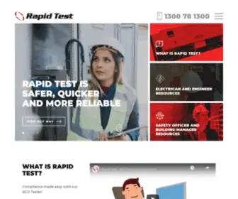 Rapidtestsystems.com.au(RCD Tester) Screenshot