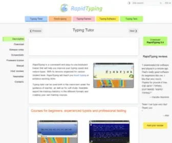 Rapidtyping.com(All about touch typing) Screenshot
