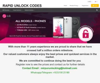Rapidunlockcodes.com(Rapid Unlock Codes) Screenshot