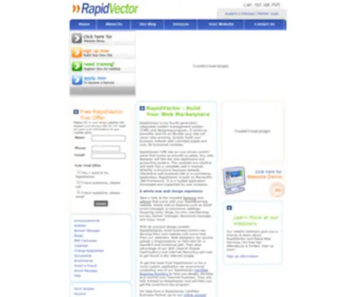 Rapidvector.com(Content Management System) Screenshot