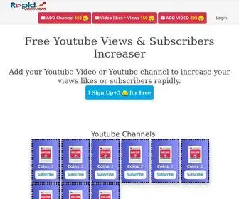 Rapidvideoviews.com(Free youtube views generator) Screenshot