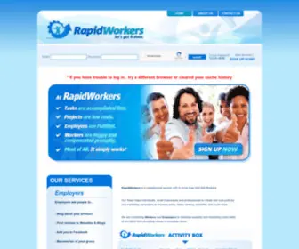 Rapidworkers.com(Make money online) Screenshot