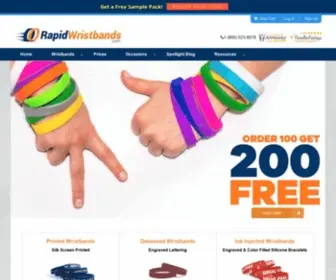 Rapidwristbands.com(Custom Wristbands) Screenshot