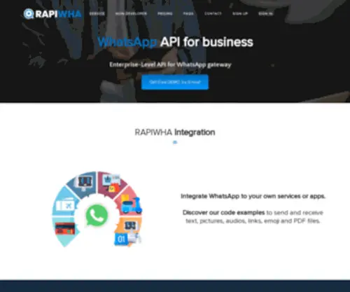 Rapiwha.com(WhatsApp Api created for Business. RAPIWHA) Screenshot