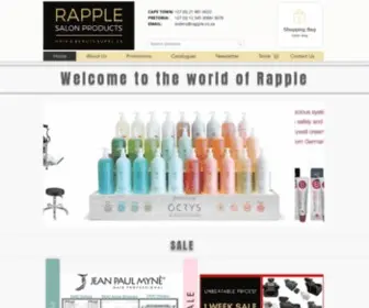 Rapple.co.za(Rapple South Africa Salon Supplies and Distributor) Screenshot