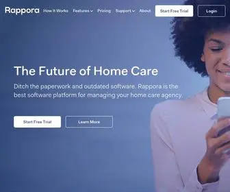 Rappora.com(Rappora is home care agency management software. Rappora works with non) Screenshot