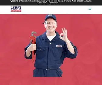 Rappshvac.com(AC and Heater Repair Service Charlotte) Screenshot