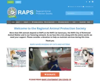 Rapsbc.com(Regional Animal Protection Society) Screenshot