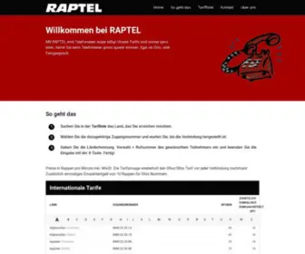 Raptel.ch(Billig telefonieren) Screenshot