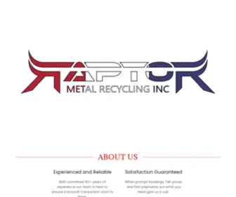 Raptormetals.com(Raptor Metal Recycling) Screenshot