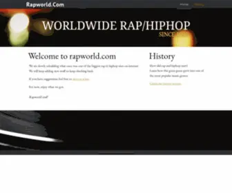 Rapworld.com(A world built for rap and hiphop) Screenshot