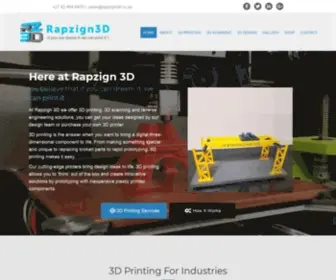 Rapzign3D.co.za(3D Printing) Screenshot