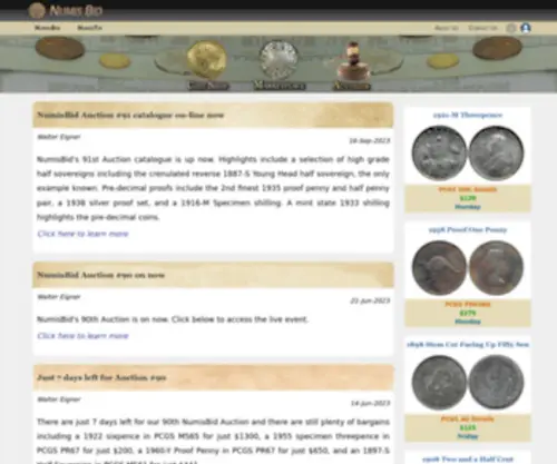 Rarecoin.com.au(Coin Auctions) Screenshot