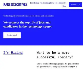 Rareexecutives.com(Technology Recruitment) Screenshot