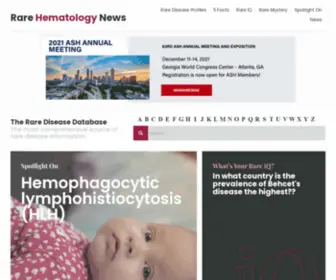 Rarehematologynews.com(The only specialty specific source of rare disease education and information) Screenshot