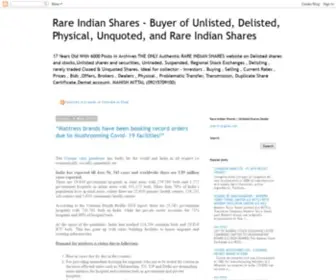 Rareindianshare.info(Rare Indian Shares) Screenshot