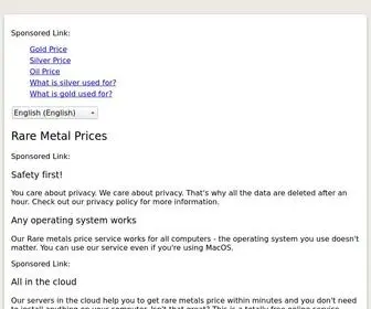 Raremetalprices.com(Rare Metal Prices) Screenshot