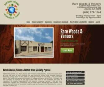 Rarewoodsandveneers.com(Carlton McLendon) Screenshot