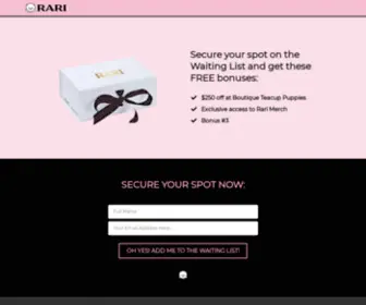 Raribaby.com(Subscription box) Screenshot