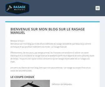 Rasage-Manuel.fr(Bienvenue sur mon blog sur le rasage manuel) Screenshot