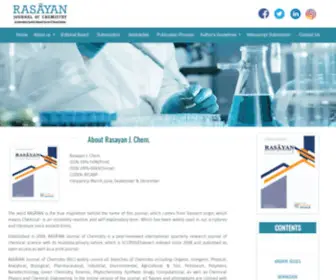 Rasayanjournal.co.in(Rasayan J) Screenshot