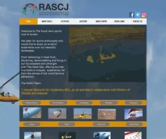 Rascj.com(The Royal Aero Sports Club of Jordan) Screenshot