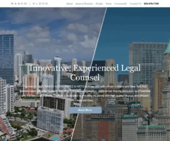 Rascoklock.com(Business Law Firm Miami) Screenshot