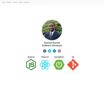 Rashadbarnett.com(React App) Screenshot