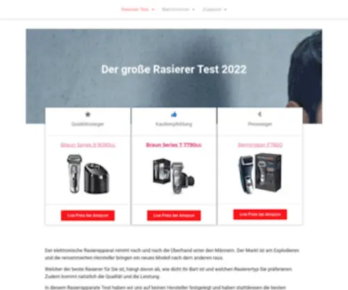Rasierer-Info.com(Die besten Elektrorasierer in 2024) Screenshot