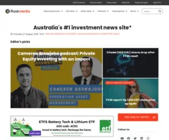 Raskmedia.com.au(Today's ASX Sharemarket News) Screenshot
