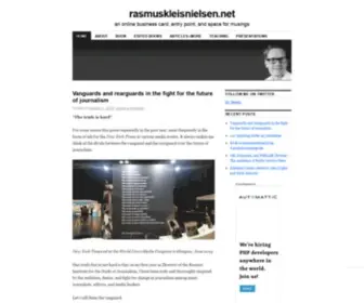 Rasmuskleisnielsen.net(An online business card) Screenshot
