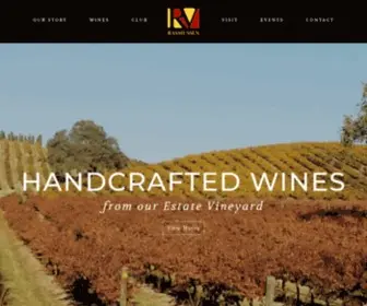 Rasmussenvineyards.com(Our Boutique Winery) Screenshot