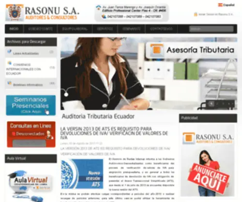 Rasonu.com.ec(Auditoria Tributaria en Ecuador) Screenshot