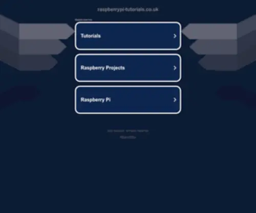 Raspberrypi-Tutorials.co.uk(Dit domein kan te koop zijn) Screenshot