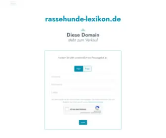 Rassehunde-Lexikon.de(Der Domainname steht zum Verkauf) Screenshot