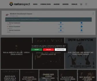 Rastarespect.com(Reggae and dancehall website with new releases of albums) Screenshot