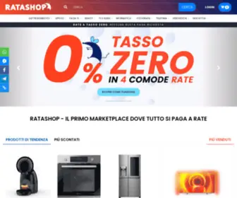 Ratashop.it(Il primo Ecommerce dove tutto si Paga a Rate) Screenshot