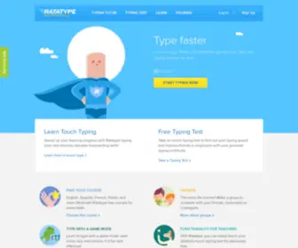 Ratatype.com(Online Touch Typing Tutor and Typing Lessons) Screenshot