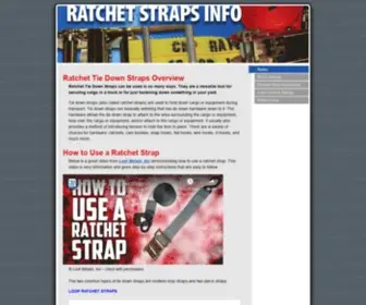 Ratchetstraps.info(Ratchet Straps Blog) Screenshot