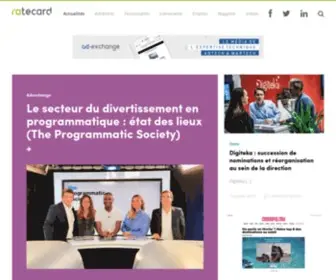 Ratecard.fr(Les news de la publicité digitale) Screenshot
