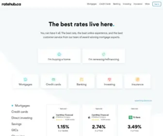 Ratehub.com(Compare Mortgages and Personal Finance Products) Screenshot